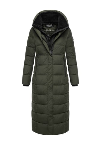 Marikoo women’s quilted coat Pakoraa with detachable teddy collar