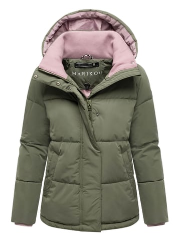 Marikoo women’s quilted jacket Omariaa with colorblock & detachable hood
