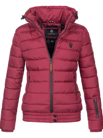 Marikoo women’s quilted jacket Poisen with high collar & teddy fleece pockets