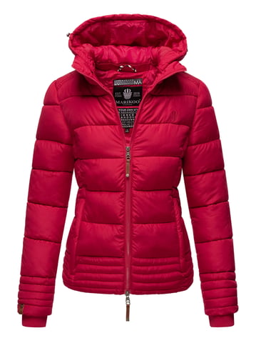 Marikoo women’s quilted jacket with detachable hood & 2-way zipper