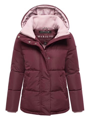 Marikoo women’s quilted jacket Omariaa with colorblock & detachable hood