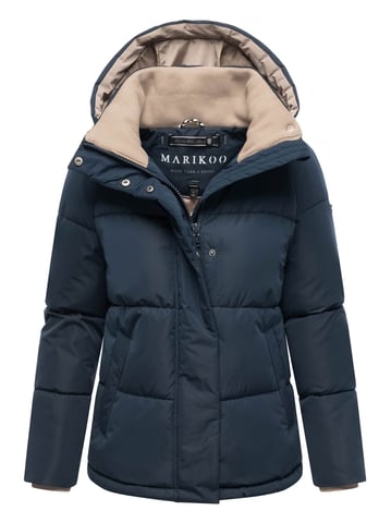 Marikoo women’s quilted jacket Omariaa with colorblock & detachable hood