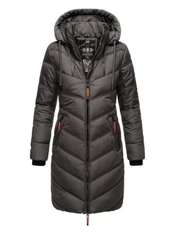Marikoo women’s quilted winter coat – Armasa, long with hood & teddy lining