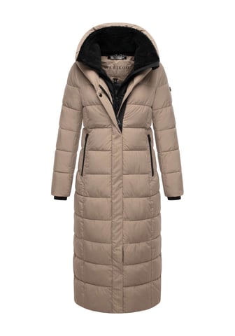 Marikoo women’s quilted coat Pakoraa with detachable teddy collar