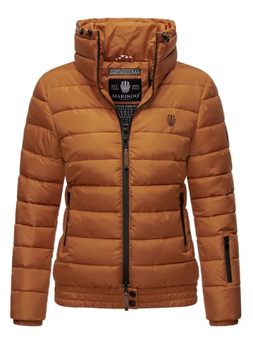 Marikoo women’s quilted jacket Poisen with high collar & teddy fleece pockets