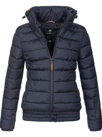 Marikoo women’s quilted jacket Poisen with high collar & teddy fleece pockets