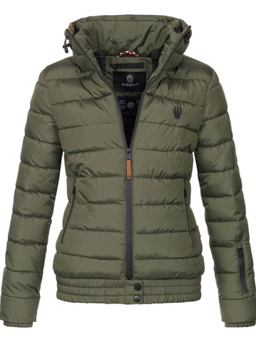 Marikoo women’s quilted jacket Poisen with high collar & teddy fleece pockets
