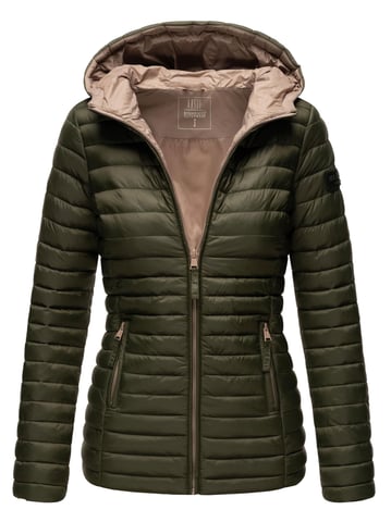 Marikoo women’s quilted jacket – Asraa, lightweight with hood & contrast lining