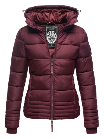 Marikoo women’s quilted jacket with detachable hood & 2-way zipper