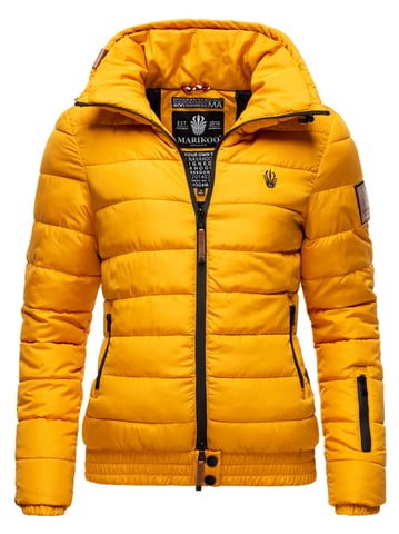 Marikoo women’s quilted jacket Poisen with high collar & teddy fleece pockets