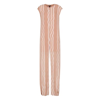 Armani Exchange Dam Kontrastrandig Byxdress (Kräm)