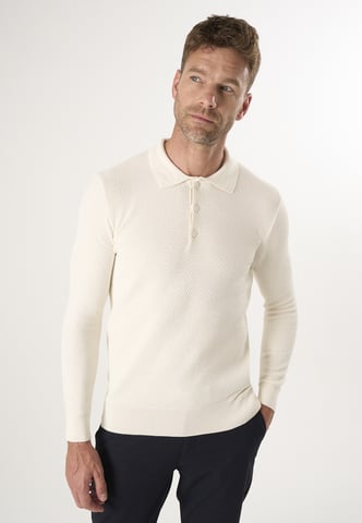 Pullover Sweater With Polo Collar And Buttons