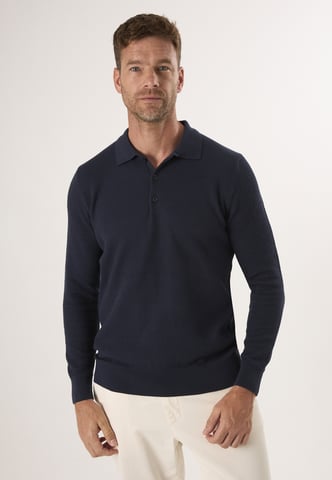 Pullover Sweater With Polo Collar And Buttons