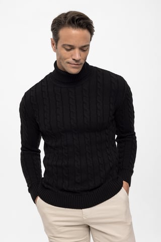 Pullover Cable Knit Turtleneck Pullover