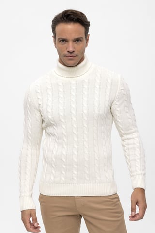 Pullover Cable Knit Turtleneck Pullover
