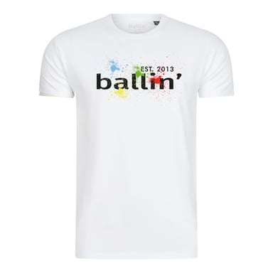 Ballin Est. 2013 Tee SS Paint Splatter Tee White