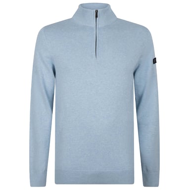 Presly & Sun Trui Lewis Zip Knitted Pullover Blue