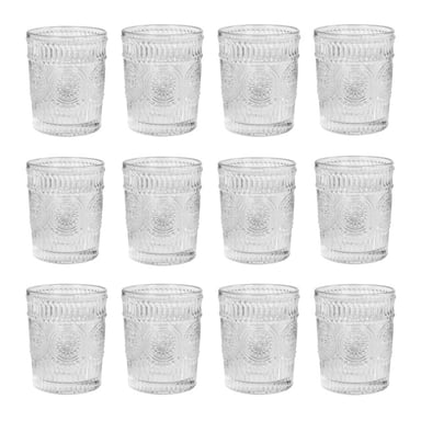 Krumble Waterglas vintage 260 ml set van 12