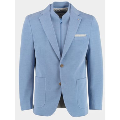 Bos Bright Blue Colbert d7,5 lommer jacket with inlay 241037lo45bo/210 light blue
