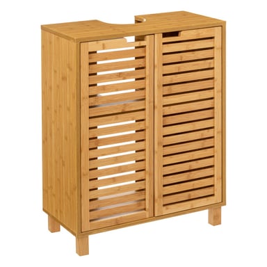 4goodz Sicela wastafelonderkast met uitsparing 28x60x80 cm wastafelmeubel bamboe
