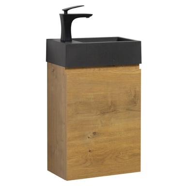 Badplaats Toiletmeubel angela 40 x 22 cm - fonteinmeubel met zwarte