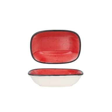 Bonna Serveerschaal aura passion porselein 17x11.5 cm set van 2