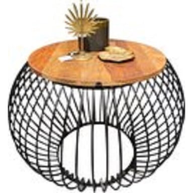 Furnilux Ronde salontafel industrieel design 70x70x52 cm bijzettafel