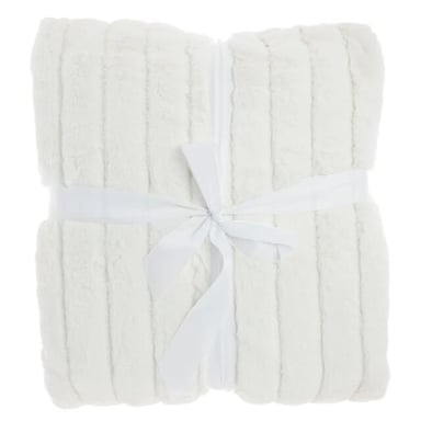 Unique Living bedsprei rib dove white 180x240cm