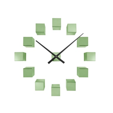 Karlsson wandklok diy cubic metallic metallic green- Ø40cm
