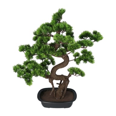 Kopu ® kunstplant bonsai 65 cm pijnboom met zwarte pot bonsai boompje