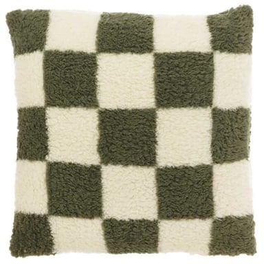 Unique Living sierkussen check winter green -53x53cm