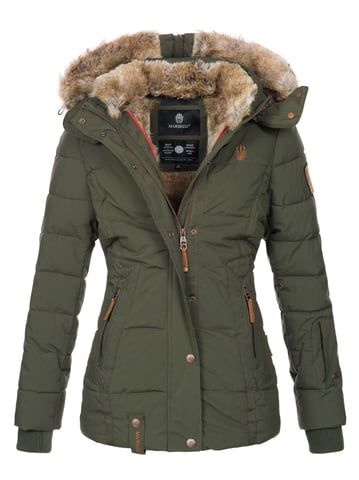 Marikoo women’s winter jacket Nekoo with faux fur hood & teddy lining