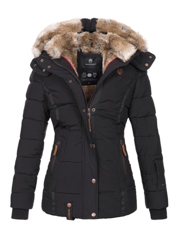 Marikoo women’s winter jacket Nekoo with faux fur hood & teddy lining