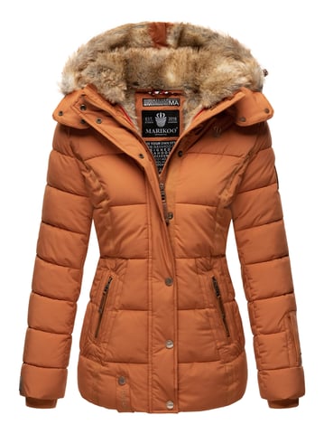 Marikoo women’s winter jacket Nekoo with faux fur hood & teddy lining