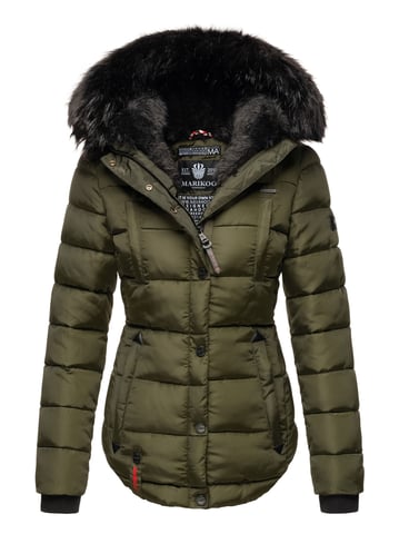 Marikoo women’s winter jacket Lotusblüte with teddy lining & faux fur collar