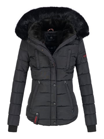 Marikoo women’s winter jacket Lotusblüte with teddy lining & faux fur collar