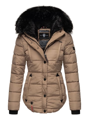 Marikoo women’s winter jacket Lotusblüte with teddy lining & faux fur collar