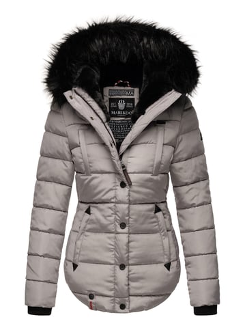 Marikoo women’s winter jacket Lotusblüte with teddy lining & faux fur collar
