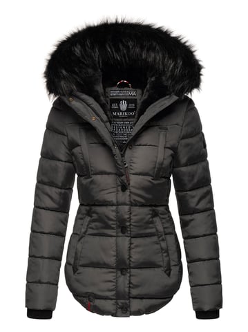 Marikoo women’s winter jacket Lotusblüte with teddy lining & faux fur collar