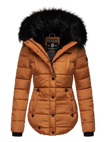 Marikoo women’s winter jacket Lotusblüte with teddy lining & faux fur collar