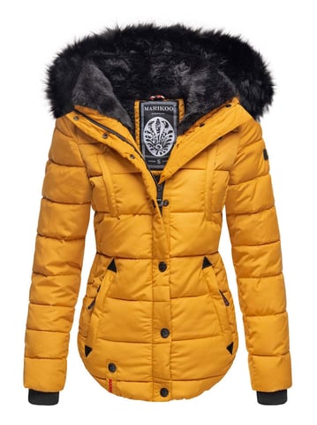 Marikoo women’s winter jacket Lotusblüte with teddy lining & faux fur collar