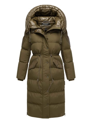 Navahoo women’s quilted coat Knusperherz with waist drawstring & hood