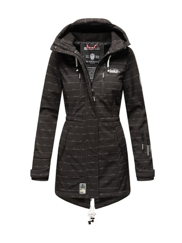 Marikoo long women’s quilted jacket Abendsternchen with detachable hood