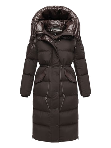 Navahoo women’s quilted coat Knusperherz with waist drawstring & hood