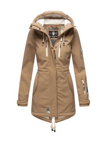 Marikoo long women’s quilted jacket Abendsternchen with detachable hood