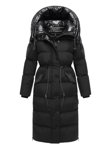 Navahoo women’s quilted coat Knusperherz with waist drawstring & hood