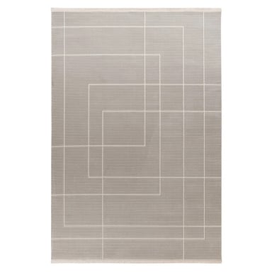 Muratap Basic home abstract vloerkleed laagpolig tapijt soft touch effen lichtgrijs- 160x230 cm