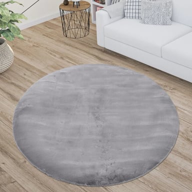 Muratap Paradise fluffy soft vloerkleed hoogpolig effen tapijt - 160 cm rond
