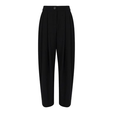 Armani Exchange Womens/Ladies Pleated Trousers (Black)