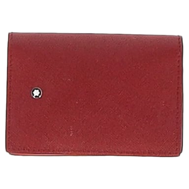 Montblanc Flap Card Holder in Red Calf Leather